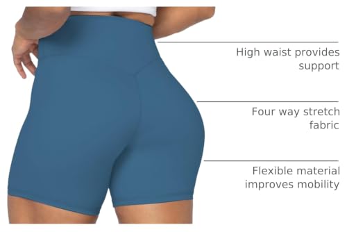 Image of Sunzel No Front Seam High Waist Biker Shorts for Women, Squat Proof Yoga Workout Gym Bike Shorts | 3, 5 Or 8-Inch Inseam, High Waisted, Tummy Control, No Front Seam, Buttery Soft, Compression Fit, Squat Proof