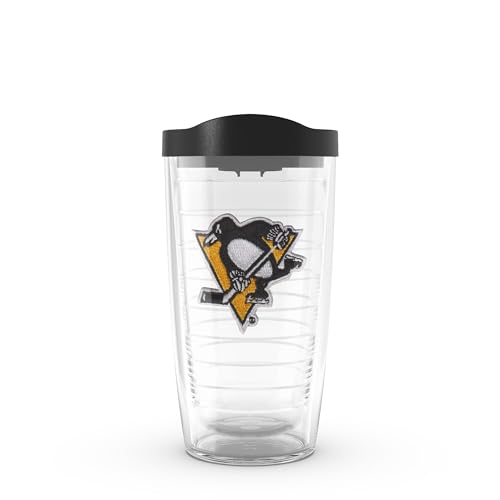 Tervis Made in USA Double Walled NHL Pittsburgh Penguins Insulated Tumbler Cup Keeps Drinks Cold & Hot, 16oz, Primary Logo