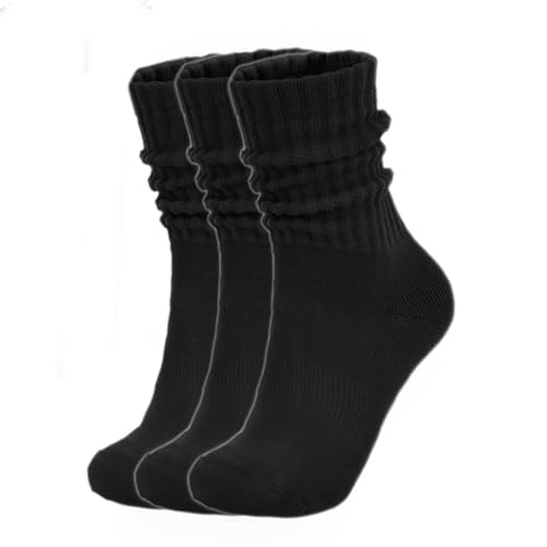 Image of Slouch Socks Cream Scrunch Womens Sweater Cozy Cotton Crew Retro Boot Calf Sock