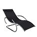 Produktbild Chicreat Extra breite schwingende Gartenliege, Schwarz/Silber, Aluminium, 66 cm