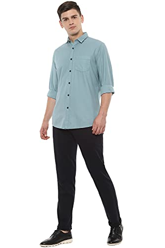 Image of Van Heusen Men's Cotton Slim Fit Solid Casual Shirt