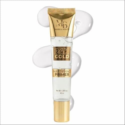 Marbela Beauty 24K Gold Primer for Face Makeup | Mattifying & Hyd...