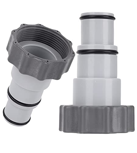 KATELUO Pool Adapter A, 2 Stück Poolschlauch Adapter für Intex Pool, Schlauchadapter mit Gewinde, Schlauchadapter Pool, Schlauchadapter für Pumpe, Anschluss für Ø 32 und 38 mm Pool-Schlauch