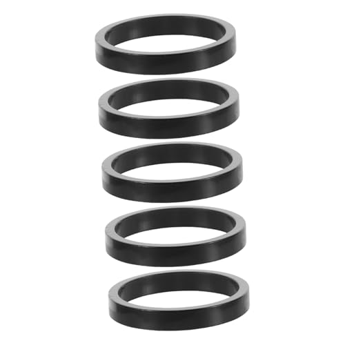 Hemoton 5pcs Aluminum Alloy Headset Spacer Thick Mountain Bike Handlebar Stem Spacers for Lightweight Durable Optimal Shock Absorption for Comfortable Riding
