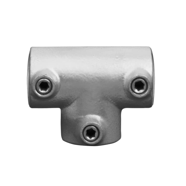 [PDF] - 42mm Galvanised Key Clamp Long Tee with Grub Screws | Steel Tiube Fitting | Tee Fitting