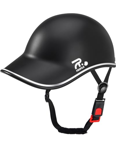 Image of Adult Baseball Cap Helmet - Urban Style for Golf, Low Profile Urban Commute PU Retro Leather Hat for Men & Women