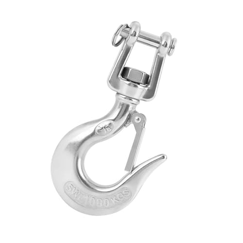 AUNMAS Gancho de Elevación, Acero Inoxidable 304, Límite de Carga de 650 Kg, Accesorio de Aparejo Versátil para Maquinaria y Equipos Forestales (1000KG)