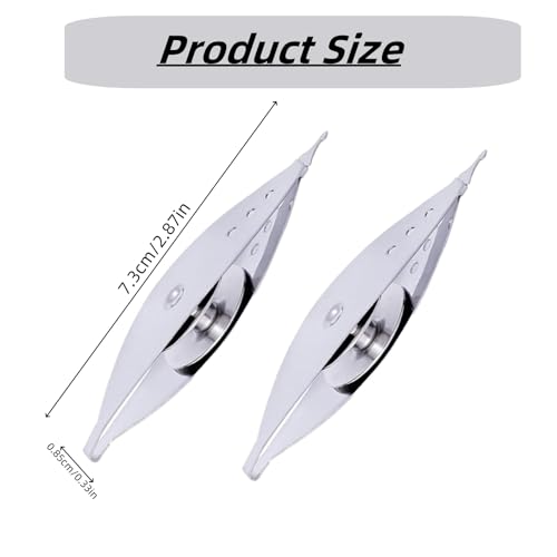 Image of 2 Pcs Metal Tatting Shuttle with Hook Tatting Needle Kit Tatting Supplies for Household Knitting Sewing Weaving