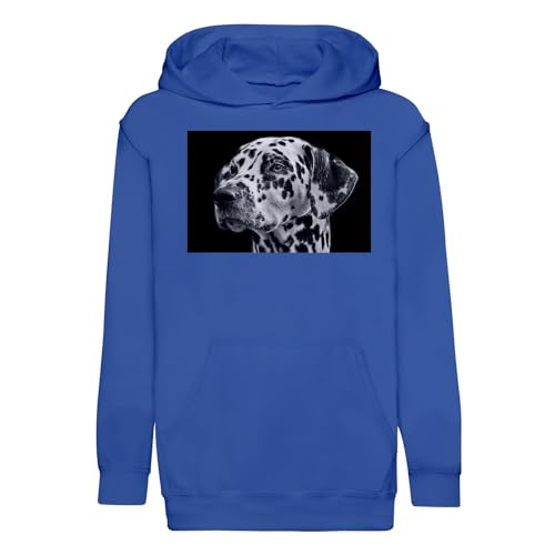 Sweat à capuche enfant dalmatien noir et blanc pull premium pour garçon et fille