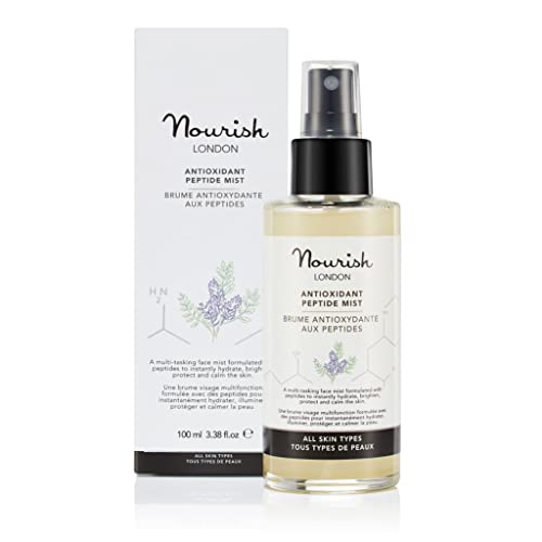 Image of Nourish London Antioxidant Peptide Face Mist 100ml | Anti Ageing Antioxidants | Brightens & Protects Skin | 100% Vegan