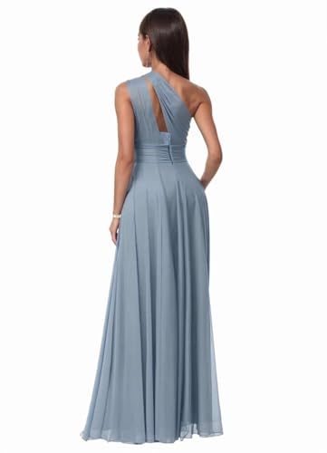 One Shoulder Junior Bridesmaid Dresses for Wedding Chiffon Flower Girl Dress Girls Formal Dress2