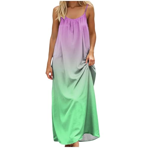 Vestido de playa para mujer de verano, ropa para mujer, vestidos largos para mujer, verano, vestido largo sin espalda, vestidos de mujer elegantes y elegantes, verde, M