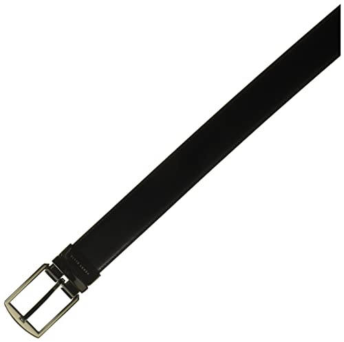 Perry Ellis Men's Portfolio Hi-lo Reversible Leather Dress Belt, Matte Finish, Stitched Edges Silver Prong Buckle, 1.5” Width2