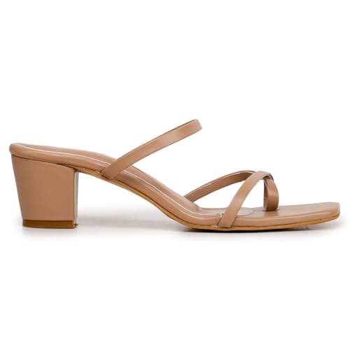 Image of TRASE Block Heel Sandals For Women - Heels For Women - Ladies Stylish Sandal - Heels Sandals For Girls - Comfortable Heels Footwear - Block Heels Sandals For Women