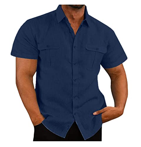 Chemise droite en lin homme, l'excellence des manches courtes en été