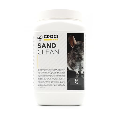 Croci Sand Clean - Feiner Sand für Chinchillas, Hamster und kleine Nager, auf Silikonbasis, für Nagerhaare, 1,2 Kg