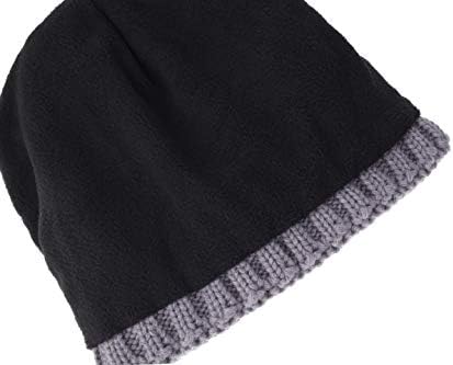 Winter Beanie hat with Detachable Faux Fur Pompon, Cable Knitted Skull Cap Fluffy Bobble Knit Hats with Themal Fleece Lining for Women and Girls