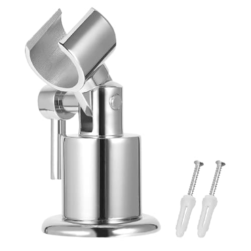 Support de douche entièrement en métal pour pommeau de douche 180 degrés avec vis