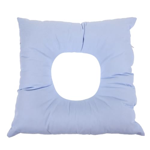 Gatuida Coussin Têtière Table de Massage Coton Confortable pour Salon de Beauté Appui-tête Visage avec Cavité Faciale Design Portable et Bleu