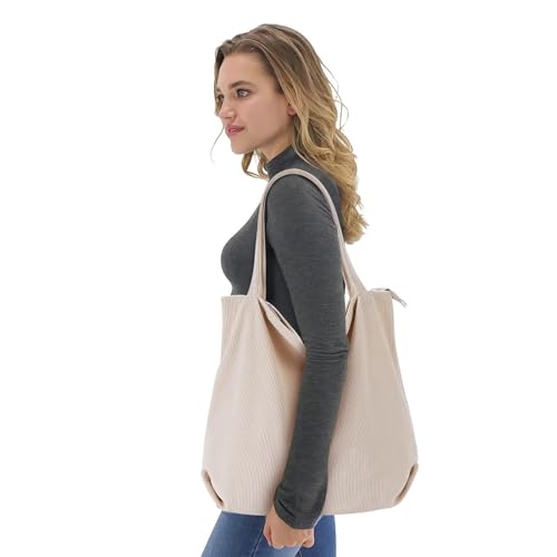 Bolsa Tote de pana para mujer ligera y casual miniatura 2