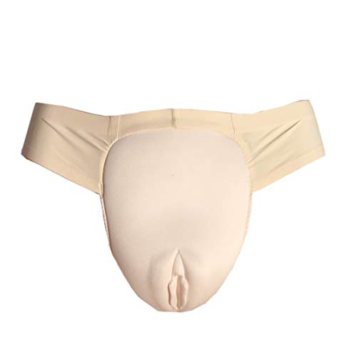 BIMEI Seamless Underwear Camel Toe Control Panty Gaff, Crossdresser, Transgender, TG, Crossdresser Panty Man WH (M, BeigeSexy Thong)