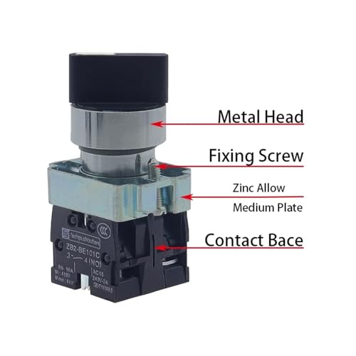 Selector de 22 mm XB2-BD34 con autobloqueo de 2 posiciones y contacto 2NO 5