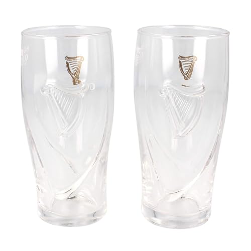Guinness Half Pint Glasses – Set of 2 | 10oz Capacity | Official Livery Design | Not Full Pint Size