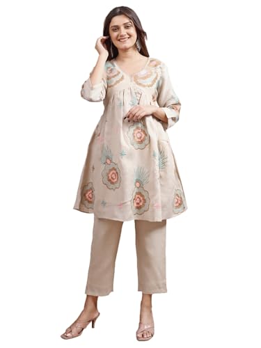 Image of Womanista Embriodery frock suit set for womens | coord set for womens cotton | co ord sets for women stylish | co ord sets for women casual wear