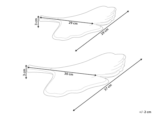 Set Di 2 Piatti Decorativi In Metallo Argentato Vassoio Portagioie Svuota Tasche Foglia - 3