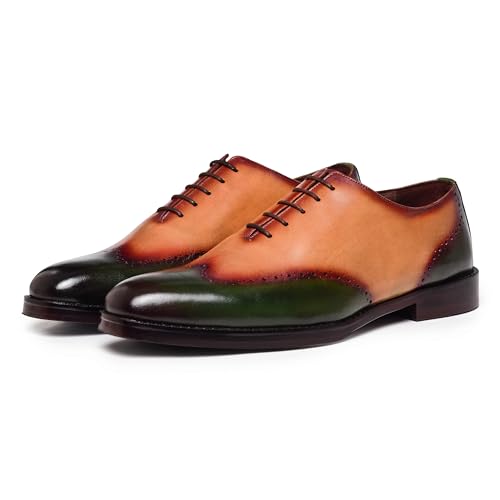 Image of Lethato Handcrafted Wholecut Oxford Men's Genuine Leather Lace Up Dress Shoes