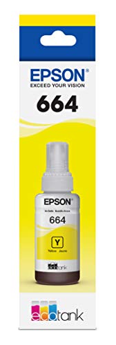 Image of Epson 664 EcoTank Ink Ultra-high Capacity Bottle Yellow (T664420-S) Works with EcoTank ET-2500, ET-2550, ET-4500, ET-4550, ET-2600, ET-2650, ET-3600, ET-16500 (Pack of 2)