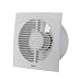Produktbild EUROPLAST Ø 150mm Bad-Lüfter mit Feuchtesensor und Timer - Leise Ventilator - Kunststoff - Weiß