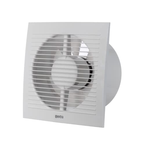 Ø 150mm Bad-Lüfter mit Feuchtesensor und Timer - Weiß,Leise Ventilator