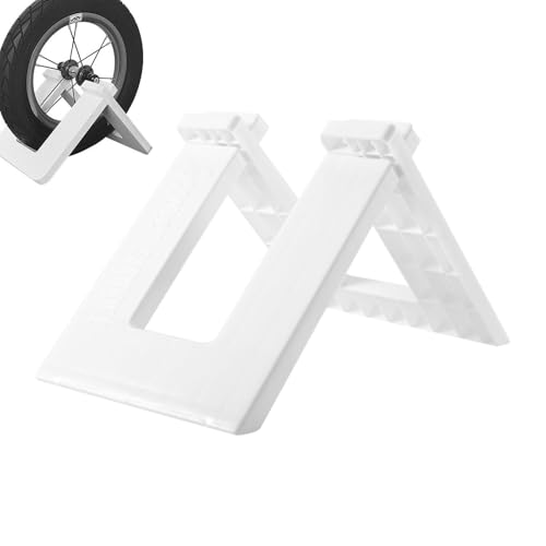 自転車収納ラック - フロアスタンド、子供保有者| 12インチバイクのヘビーデューティーパーキングオーガナイザー、耐久性のあるガレージフロアサポート、ホームオフィス小売スペース用の屋内屋外ディスプレイラック、安定したホルダー