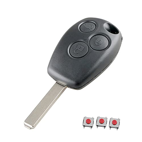 HooRLZ Coque Clé pour Renault Clio Modus Twingo Kangoo Laguna Master Trafic Duster Espace, Boitier Clé Renault Kangoo, TéLéCommande Renault Trafic, Clef...