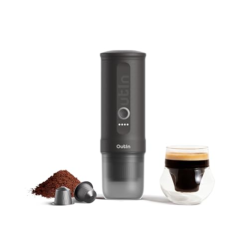 OutIn Nano Portable Electric Espresso Machine, Travel Coffee Maker for
