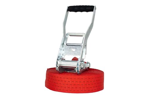 Lasiprofi Umreifungsgurt 50mm | einteilig mit Druckratsche | STF 350 daN | Farbe rot | LC 5.000 daN (Länge 6,0m) Lasiprofi Umreifungsgurt 50mm | einteilig mit Druckratsche | STF 350 daN | Farbe rot | LC 5.000 daN (Länge 6,0m)