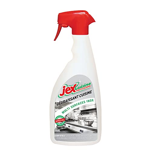 JEX Professionnel - Dégraissant cuisine spécial surfaces inox - Prêt à l'emploi - Redonne brillance - 750 ML - Fabrication française
