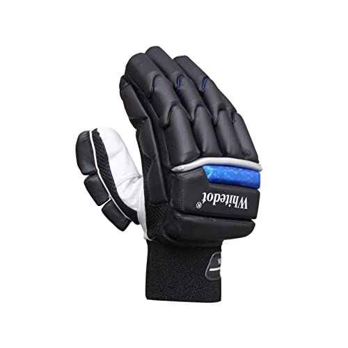 Whitedot Alpha Players Cricket Batting Gloves for Professional Players (Black, Mens/Large, Right)
