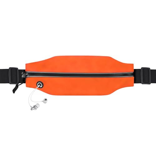 Image of Running Belt Fanny Pack Men and Women Slim Running Bag Money Belt | Lightweight，Waterproof Soft Material，Adjustable Elasticated Belt，Reflective Strip，Running Essentials，Best Gifts