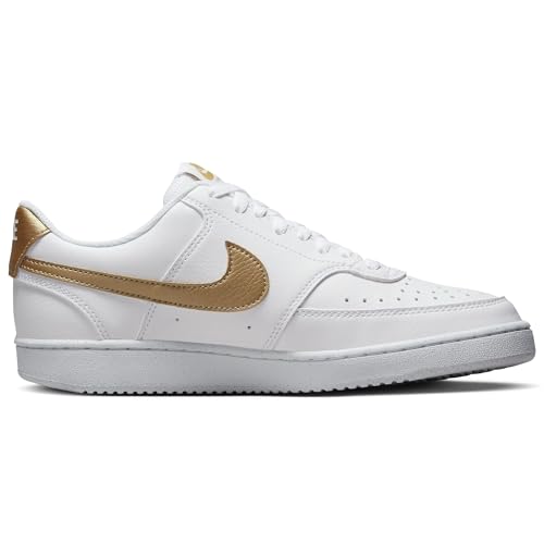 Image of Nike W Court Vision LO NN-White /Metallic GOLD-WHITE-DH3158-105-8UK
