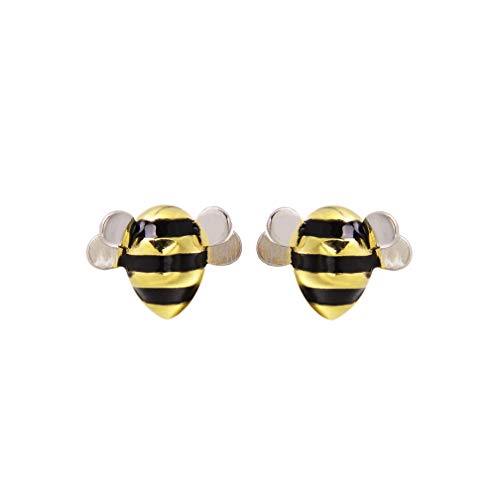 Paialco 925 Sterling Silver Cute Bee Earrings for Women(Studs)