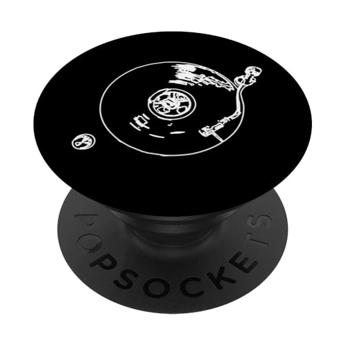 Tocadiscos Vintage de Vinilo Tocadiscos DJ Disc Jockey PopSockets PopGrip Adhesivo