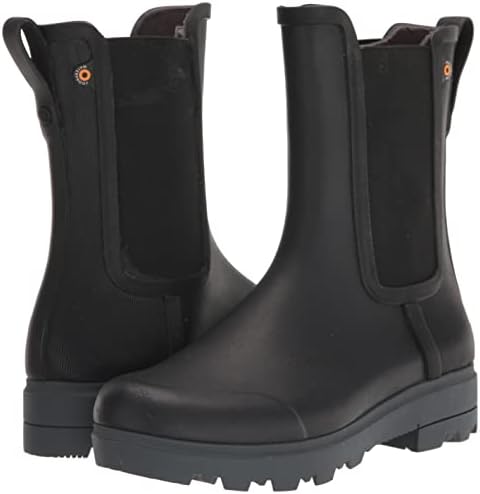 Bogs Womens Holly Tall Chelsea Boot Rain, Black, 7 | Image 6