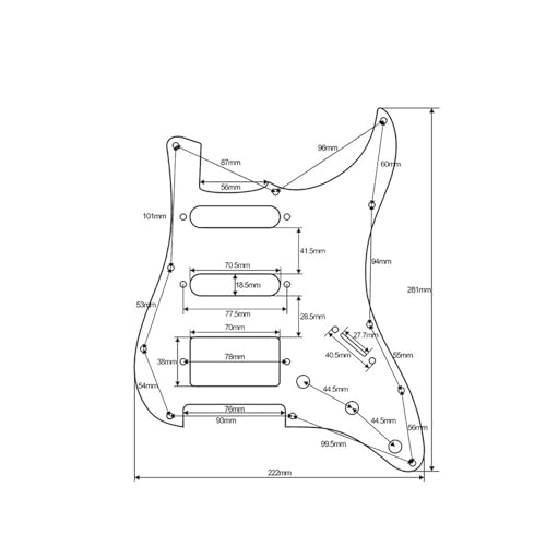 Pickguard guitare électrique SSH anti-rayures pour restaurer votre plaque StSq - 7