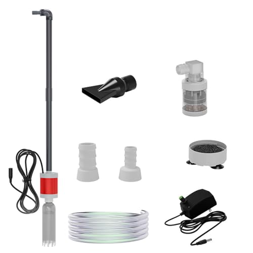 Oxxggkao Multifunktionales, verstellbares Aquarium Reinigungsset mit abnehmbarem Design für effizienten Wasserwechsel Multifunktionaler Aquarium Presstyp Abfallsauger