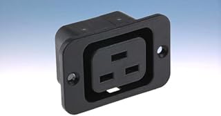 SCHURTER 4797.0000 16-20 AMP, -25 to +70 Degrees C, 250 VAC, 45 MM MOUNTING Holes, Female Connector, IEC, Panel/Screw Mount, Power Connector, Quick Connect