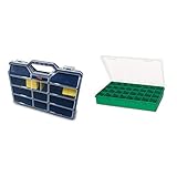 Caja con tapa de bisagra Tayg - Estuche con separadores moviles n.45 + - Estuche nº 13-32, verde, transparente, de plástico