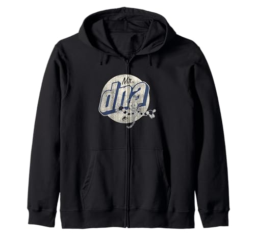 Sweat chaud Jurassic World Mr. DNA Large Name Zip Hoodie avec fermeture éclair et grande capuche