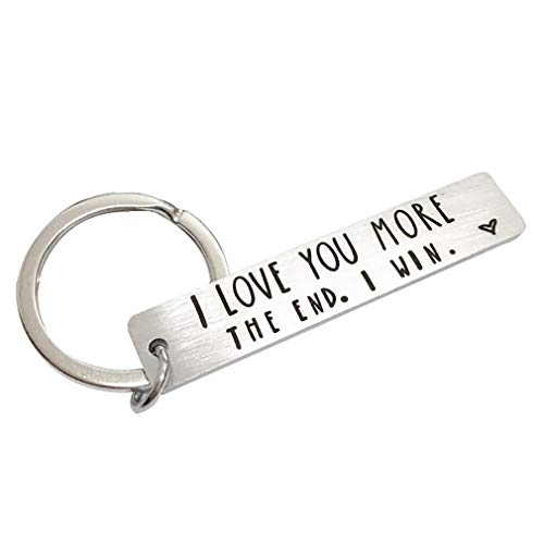 JK Home Boyfriend Gift I Love You More The End I Win Llavero San Valentín Navidad Cover